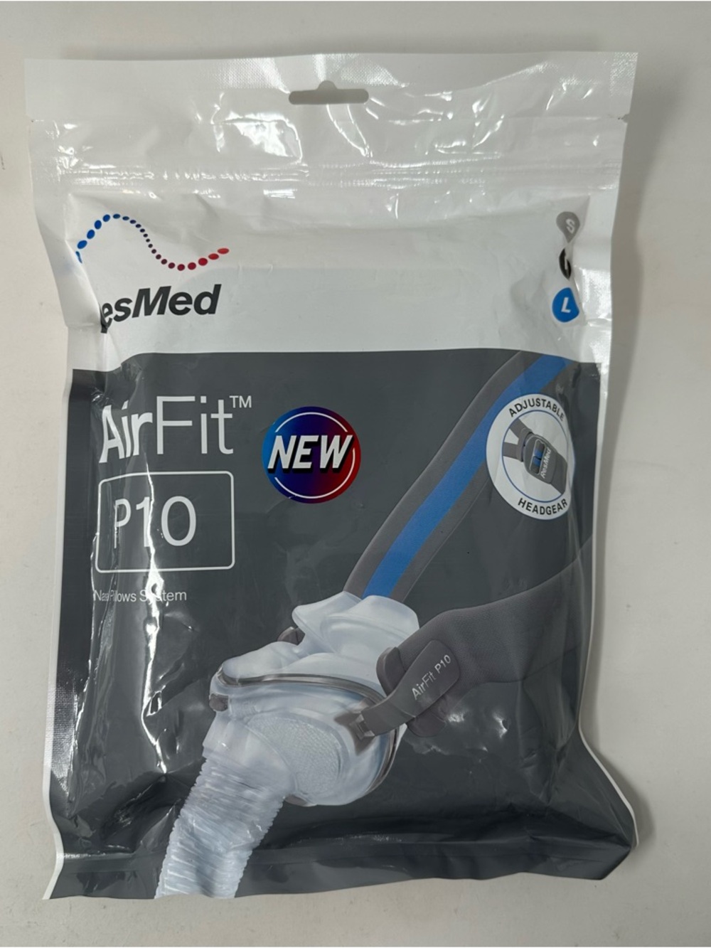 New SEALED Package ResMed 62900 AirFit P10 Nasal Pillows System S/M/L
